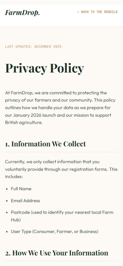 FarmDrop Mobile Detail